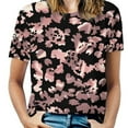 thumbnail image 1 of Leopard Print Pattern Women's T-Shirt Short Sleeve T Shirts Tops Tee Ladies Loose T, 1 of 6