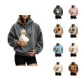 thumbnail image 1 of Leopard Print Pet Pouch Hoodie for Women Long Sleeve Oversized Hooded Sweatshirt for Small Pets Dog Cat Carrier Hoodie, 1 of 9