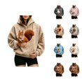thumbnail image 1 of Leopard Print Pet Pouch Hoodie for Women Long Sleeve Oversized Hooded Sweatshirt for Small Pets Dog Cat Carrier Hoodie, 1 of 9