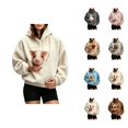 thumbnail image 1 of Leopard Print Pet Pouch Hoodie for Women Long Sleeve Oversized Hooded Sweatshirt for Small Pets Dog Cat Carrier Hoodie, 1 of 9