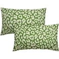 thumbnail image 1 of Leopard Print Pillow Covers 12x20 Set of 2 Lime Green Beige Cheetah Animal Print Preppy Rectangle Decorative Outdoor Pillowcases Chinoiserie Farmhouse Throw Cushion Case Decor for Couch Sofa Bed, 1 of 6