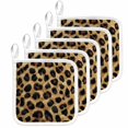 thumbnail image 1 of Leopard Print Pot Holders for Kitchen Heatproof Potholder, 5 Pack Brown Yellow Retro Animal Fur Pattern Hot Pads Multipurpose Oven Pads Cloth Potholders Trivet for Cooking Baking, 1 of 8