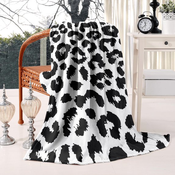 Leopard Print Premium Flannel Fleece Throw Blanket - Comfort Lightweight Soft & Cozy Blanket for Couch Bed and Sofa - All Seasons Brown Leopard (50x60 inches)