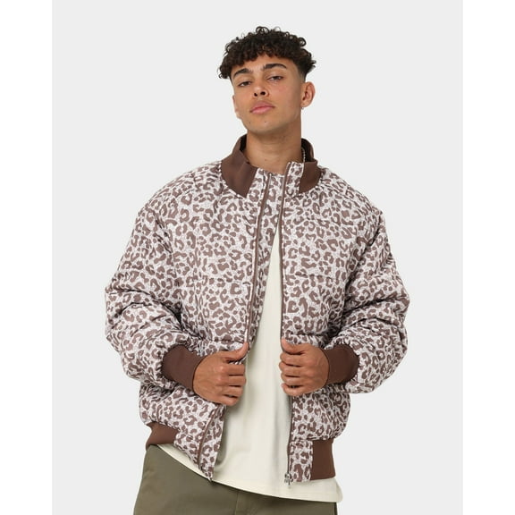 Leopard Print Puffer Jacket