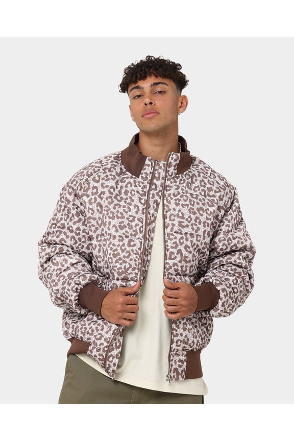 Leopard Print Puffer Jacket