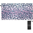 thumbnail image 1 of Leopard Print Rainbow Color Geometric Beach Towel 31" x 71", Quick Dry Bath Towel Super Absorbent Lightweight Travel Towel for Beach Yoga Swim Sport Camping Holiday, 1 of 7