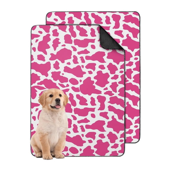 Leopard Print Reusable Potty Pads for Dogs, 24"x35" Washable Pee Pads with Non-Slip Backing, Ideal for Puppy Crate Training.(Texture/leopard /Geometry, 24" x35" )