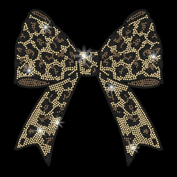 Leopard Print Rhinestone Iron on Transfer Applique Transfer Decal Leopard Glitter Rhinestone Pattern Decoration for T-Shirt Bag Pillows Jackets 29.7x21CM colorful DIY