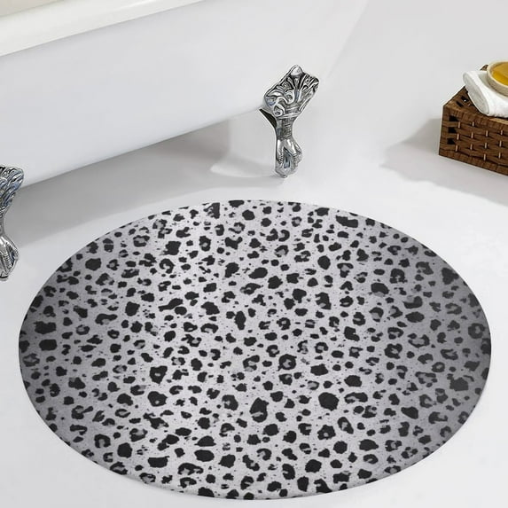 Leopard Print Round Area Rugs for Bedroom Living Room, 4FT Soft Comfy Indoor Circle Carpets, Carpet Home Decor Floor Mat