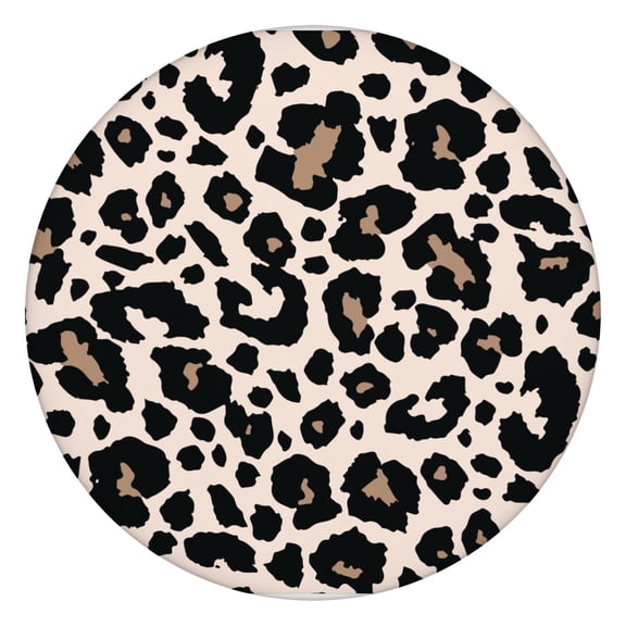 Leopard Print Round Tablecloth - Elastic Edge, Waterproof & Scratch-Resistant Table Cover for Indoor/Outdoor Use