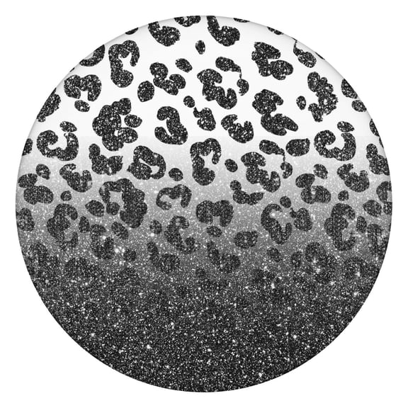 Leopard Print Round Tablecloth - Elastic Edge, Waterproof & Scratch-Resistant Table Cover for Indoor/Outdoor Use
