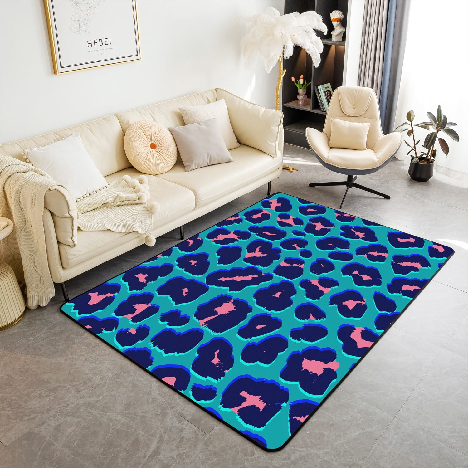 Leopard Print Rug 3x5 Blue Pink Cheetah Print Area Rug For Girls Wild leopard-print-rug-3x5-blue-pink-cheetah-print-area-rug-for-girls-wild
