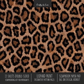 Leopard Print Scrapbook Paper Pad 8x8 Scrapbooking Kit for Cardmaking Gifts, DIY Crafts, Printmaking, Papercrafts, Decor, (Paperback)