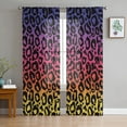 thumbnail image 1 of Leopard Print Sheer Window Panel Curtains Room for Living Room Bedroom Kitchen Room Chiffon Tulle Curtains, 1 of 5