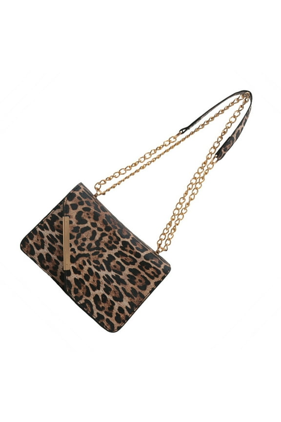 Leopard Print Shoulder Bag Fashionable Chain Crossbody Bags for Trendy Women