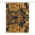 thumbnail image 1 of Leopard Print Shower Curtain , Enchanted Forest Scenic Bathroom Decor Sets, Waterproof Fabric with Hooks, 1 of 7