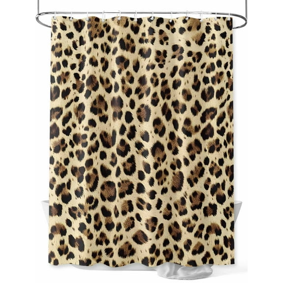 Leopard Print Shower Curtain Set ，Waterproof Fabric Shower Curtains Modern Abstract Leopard Texture Shower Curtains for Bathroom,Bathroom Decor 54x"78"