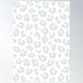 thumbnail image 1 of Leopard Print - Silver Gray And White Poster Wall Art, Modern Wall Decor For Living Room Bedroom, 24x36 UNFRAMED, 1 of 2