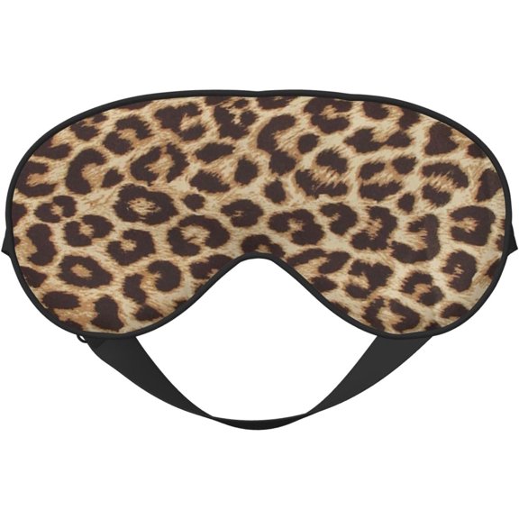 Leopard Print Sleep Mask for Women Men, Soft and Comfortable Eye Mask with Adjustable Strap for Travel Yoga Nap Sleeping