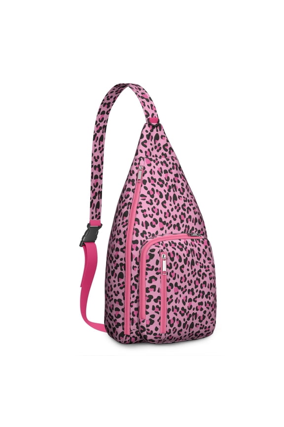 Leopard Print Sling Backpack – Trendy & Chic Animal Pattern Hiking Bag – Lightweight, Durable & Fashion-Forward for Travel, Outdoor Adventures, and Daily Wear