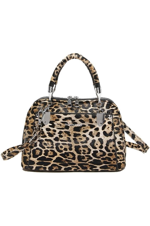 Leopard Print Small Tote Bag Vintage Top Handle Cheetah Print Handbag with Strap Leopard Hobo Crossbody Shoulder Bag