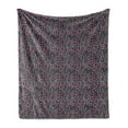 thumbnail image 1 of Leopard Print Soft Flannel Fleece Throw Blanket, Safari Animal Pattern Nature Inspired Fashion Cheetah Panther, Cozy Plush for Indoor and Outdoor Use, 50" x 70", Pink Grey Black, by Ambesonne, 1 of 5