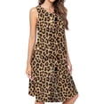 thumbnail image 1 of Leopard Print Spring Summer Dresses For Women Fashion Dress Casual Sleeveless Loose Sundress With Pockets, 1 of 4