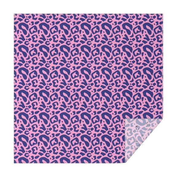 Leopard Print Square Tablecloth 42x42in(107x107cm) – Waterproof Polyester Printed Table Cover, Wrinkle Resistant & Washable for Kitchen Dining Picnic Party Decor