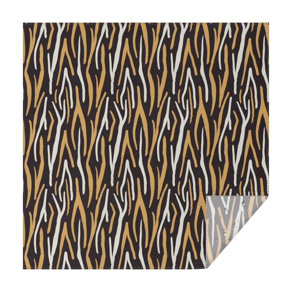 Leopard Print Square Tablecloth 42x42in(107x107cm) – Waterproof Polyester Printed Table Cover, Wrinkle Resistant & Washable for Kitchen Dining Picnic Party Decor