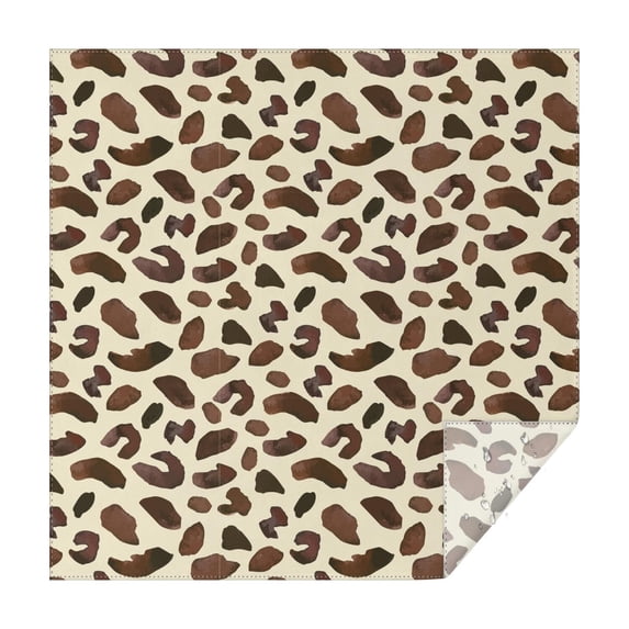 Leopard Print Square Tablecloth 52x52in(132x132cm) – Waterproof Polyester Printed Table Cover, Wrinkle Resistant & Washable for Kitchen Dining Picnic Party Decor