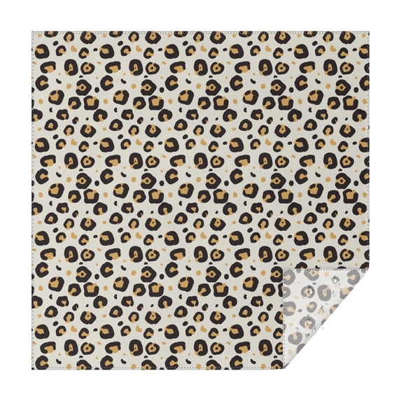 Leopard Print Square Tablecloth 52x52in(132x132cm) – Waterproof Polyester Printed Table Cover, Wrinkle Resistant & Washable for Kitchen Dining Picnic Party Decor