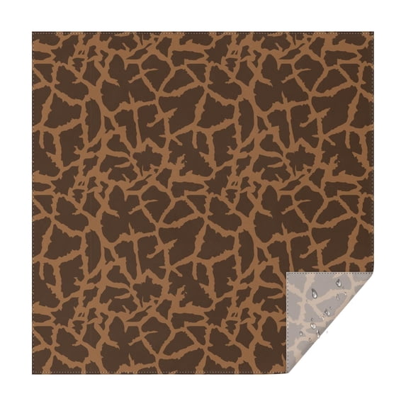Leopard Print Square Tablecloth 52x52in(132x132cm) – Waterproof Polyester Printed Table Cover, Wrinkle Resistant & Washable for Kitchen Dining Picnic Party Decor