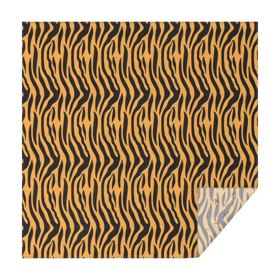 Leopard Print Square Tablecloth 52x52in(132x132cm) – Waterproof Polyester Printed Table Cover, Wrinkle Resistant & Washable for Kitchen Dining Picnic Party Decor