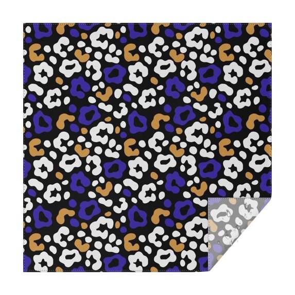 Leopard Print Square Tablecloth 60x60in(152x152cm) – Waterproof Polyester Printed Table Cover, Wrinkle Resistant & Washable for Kitchen Dining Picnic Party Decor