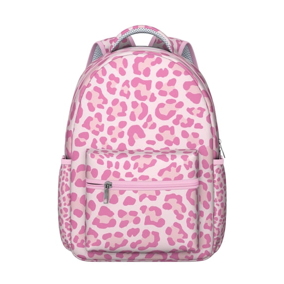 Leopard Print Students Backpack Cheetah Pattern Animal Design Modern Cute School Bag for Students and Students
