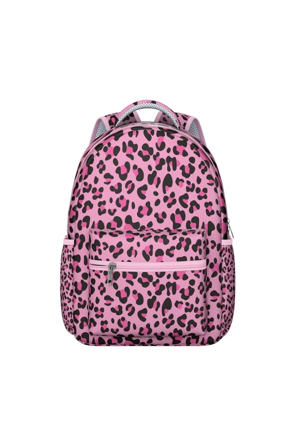 Leopard Print Students Backpack Cheetah Pattern Animal Design Modern Cute School Bag for Students and Students