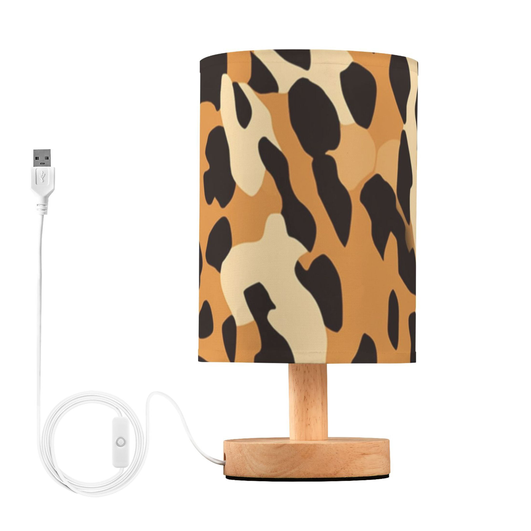 Leopard Print Table Lamp USB Bedside Desk Nightstand Lamp Printed Gifts ...