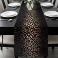 thumbnail image 1 of Leopard Print Table Runner 108 Inches Long, Chic Abstract Black Brown Animals Texture Kitchen Coffee Dining Table Decoration for Home Party Birthday Wedding Home Decor 13x108 Inches, 1 of 8