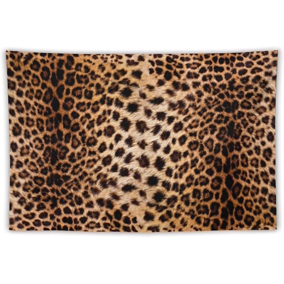 Leopard Print Tapestry, Cheetah Wildlife Fur Texture Wall Hanging, Africa Animal Skin Print Home Decor for Bedroom, Living Room, Dorm - 60" x 40"