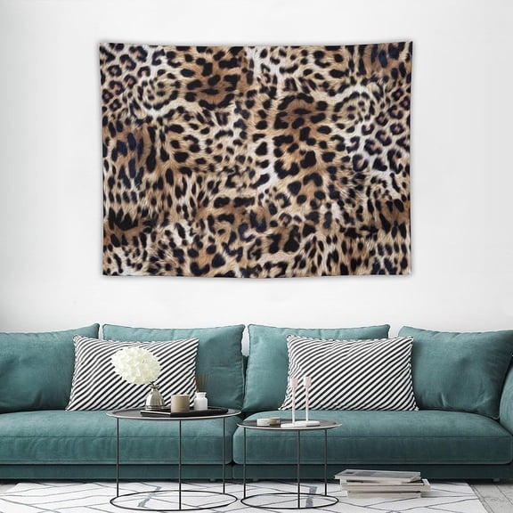 Leopard Print Tapestry Nature Wildlife Vintage Cheetah Fur Spot Animal Skin Wild Animals Spots Printed Wall Tapestry Painting Wall Hanging for Bedroom Living Room Dorm 40" W x 30" H