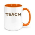 thumbnail image 1 of Leopard Print Teacher Cup, Teach, Teacher Coffee Mug, Gift For Teacher, Leopard Print Mug, Teacher's Mug, Teach Cup, Sublimated Mugs, ORANGE, 1 of 1