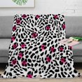 Leopard Print Throw Blanket Warm Microfiber Blanket Flannel Blanket for