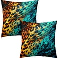 thumbnail image 1 of Leopard Print Throw Pillow Covers - Animal Skin Pillow Covers Set of 2 Decorative Pillowcases Cheetah Cushion Cover for Sofa Couch Bed Home Decor 20x20 Inch, 1 of 6