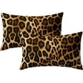 thumbnail image 1 of Leopard Print Throw Pillow Covers - Cheetah Pillow Covers Set of 2 Animal Pillows Case 12x20 Wildlife Decorative Pillowcase for Bed Living Room Chair Sofa Outdoor, 1 of 6