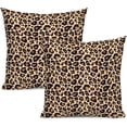 thumbnail image 1 of Leopard Print Throw Pillow Covers Home Decor 18x18 Inch Cute Cheetah Print Decorative Pillowcase Cushion Cover for Bed Sofa Couch, 2 Sets, 1 of 6