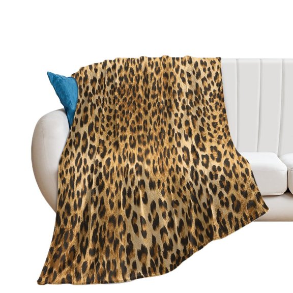 Leopard Print Throws Blankets for Sofa Bed Winter Plush Warm Blanket Holiday Gifts