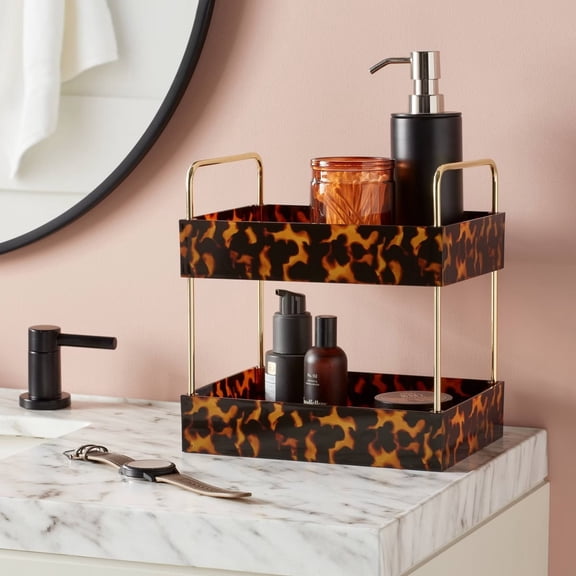 Leopard Print Tiered Tray - Threshold
