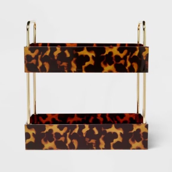 Leopard Print Tiered Tray
