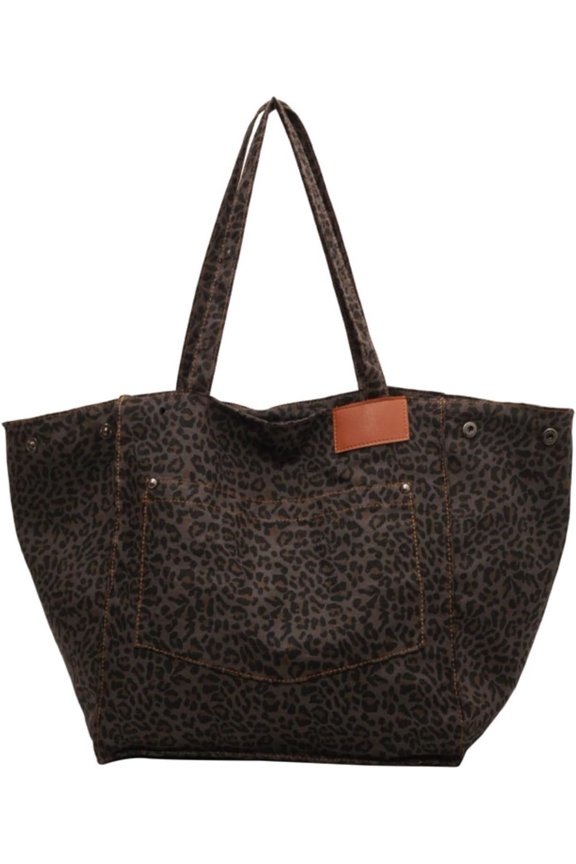 Leopard Print Tote Bags For Women Large-capacity Bag Single- Sag For Women Large Leopard Print Bag