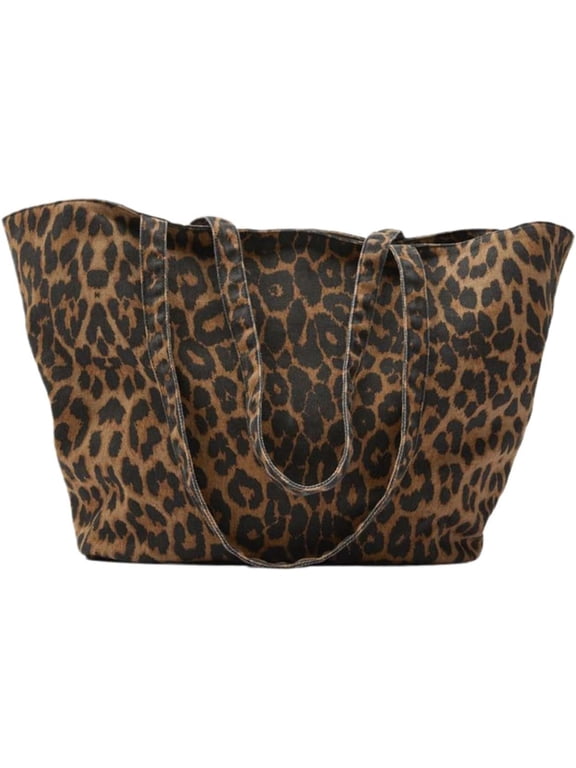 Leopard Print Tote Bags For Women Large-capacity Bag Single-shoulder Sag For Women Large Leopard Print Bag